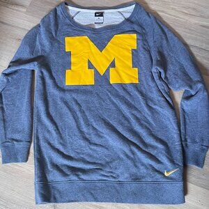 Vintage Y2K Nike Michigan Wolverines Grey Sweatshirt SMALL Nike Crewneck Nike